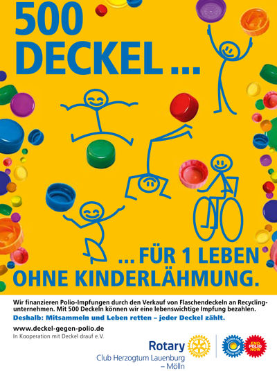 Rotary Magazin Artikel: Aktion - Plastik-Deckel sammeln