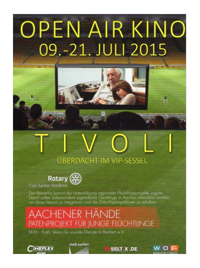 RC Aachen-Nordkreis - Open-Air Kino-Event erzielt hohen Erlös