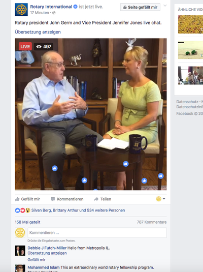 Live-Chat  - Das sind John und Jennifer von Rotary International