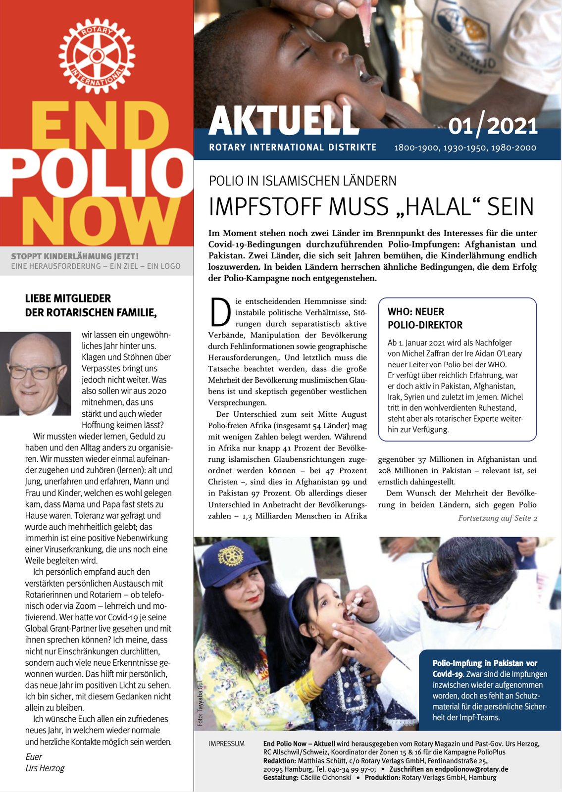 2021, epn, end polio now, polio, kinderlähmung, newsletter, januar