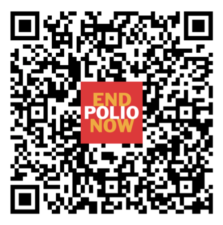 2021, polio, epn, end polio now, kinderlähmung, qr-code, scan
