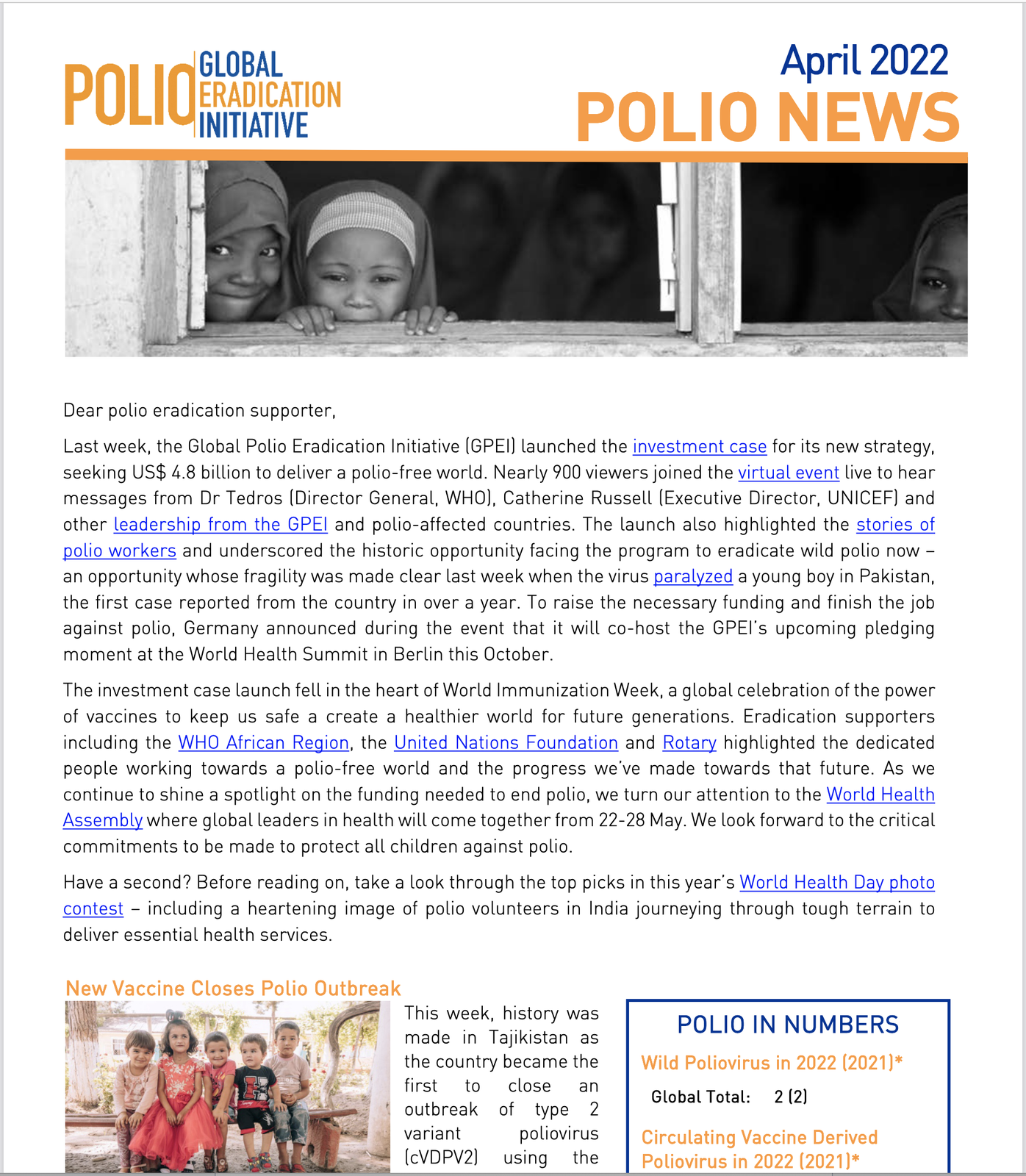2022, gpei, newsletter, polio