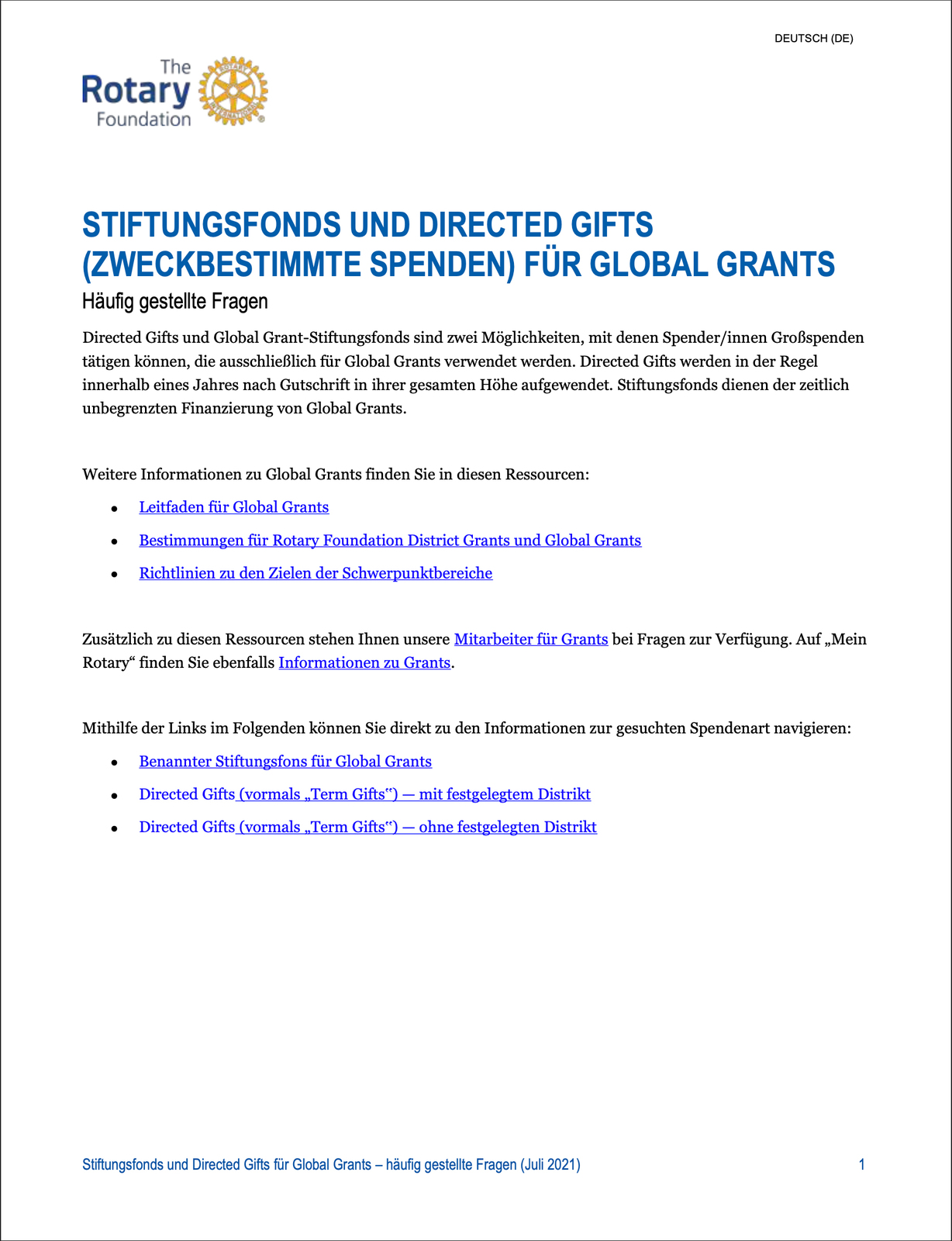 2021, global grants, directed gifts