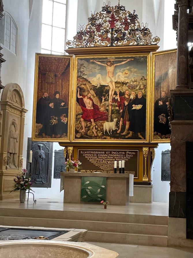 2024, herderkirche, weimar, cranach, altar, triangolare