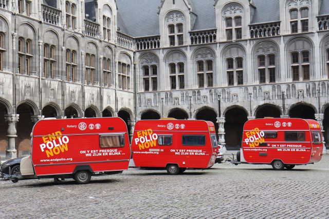 Polio-Caravane in Brüssel