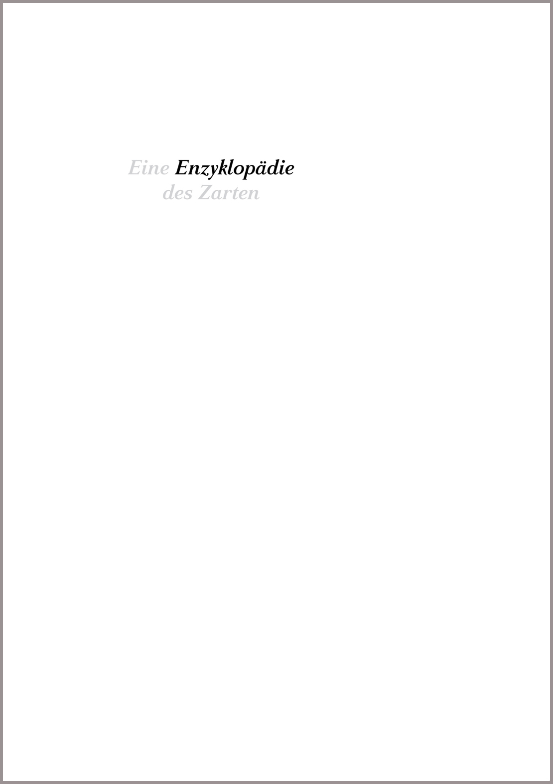 Enzyklopädie des Zarten, Buch, Anne Brannys, Brannys, Frankfurter Verlagsanstalt