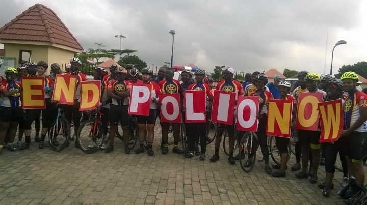 Rotary clubs in Kenya and France hosted walks and cycling events to raise funds and awareness for polio eradication efforts.