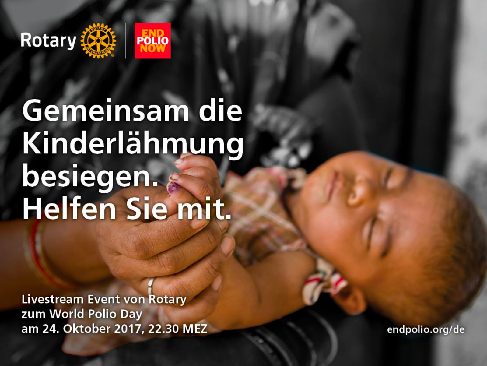 Aktion, Welt-Polio-Tag, Polio, Kinderlähmung